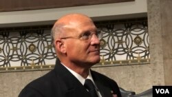 美國海軍將領邁克爾·吉爾代。（美國之音黎堡2019年7月31日拍攝）