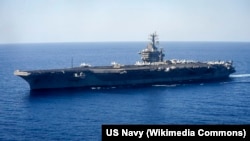 美国海军尼米兹号航母(CVN-68)打击群。(资料照片)