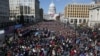 U.S. President Barack Obama addresses thousands in Madison, Wisconsin, November 5, 2012, on his last day of campaigning.