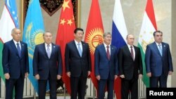 上海合作组织成员国领导人在2013年峰会上