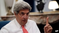 美國國務卿克里對記者發表談話（2017年1月15日）