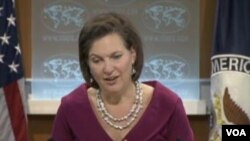 美國國務院女發言人盧嵐(美國之音視頻截圖)