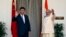 印度总理莫迪在新德里会晤中国国家主席习近平。（2014年9月18日）