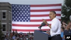 奧巴馬在維吉尼亞州爭取支持。