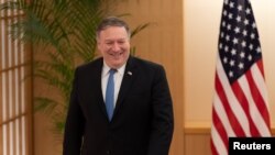 美国国务卿蓬佩奥2018年10月6日在东京访问（路透社）