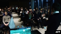 2018年2月7日在立陶宛首都維爾紐斯區塊鏈中心舉行的區塊鏈介紹。